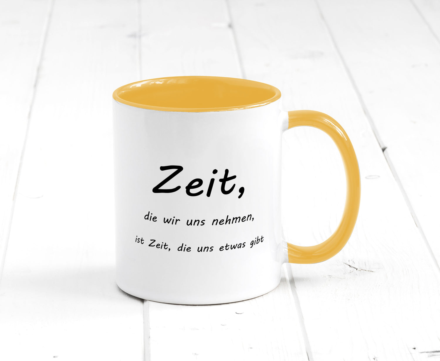 Zeit die wir uns nehmen ist etwas gibt Humor Geschenkidee Tasse