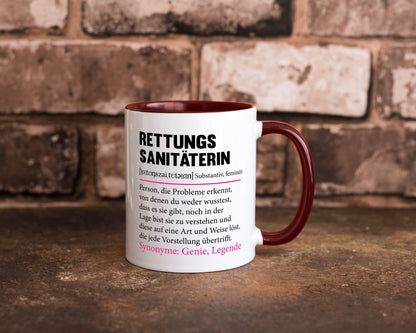 Rettungssanitäterin | Beruf Sanitäter Spruch v2 Humor Arbeit Kollegen Büro