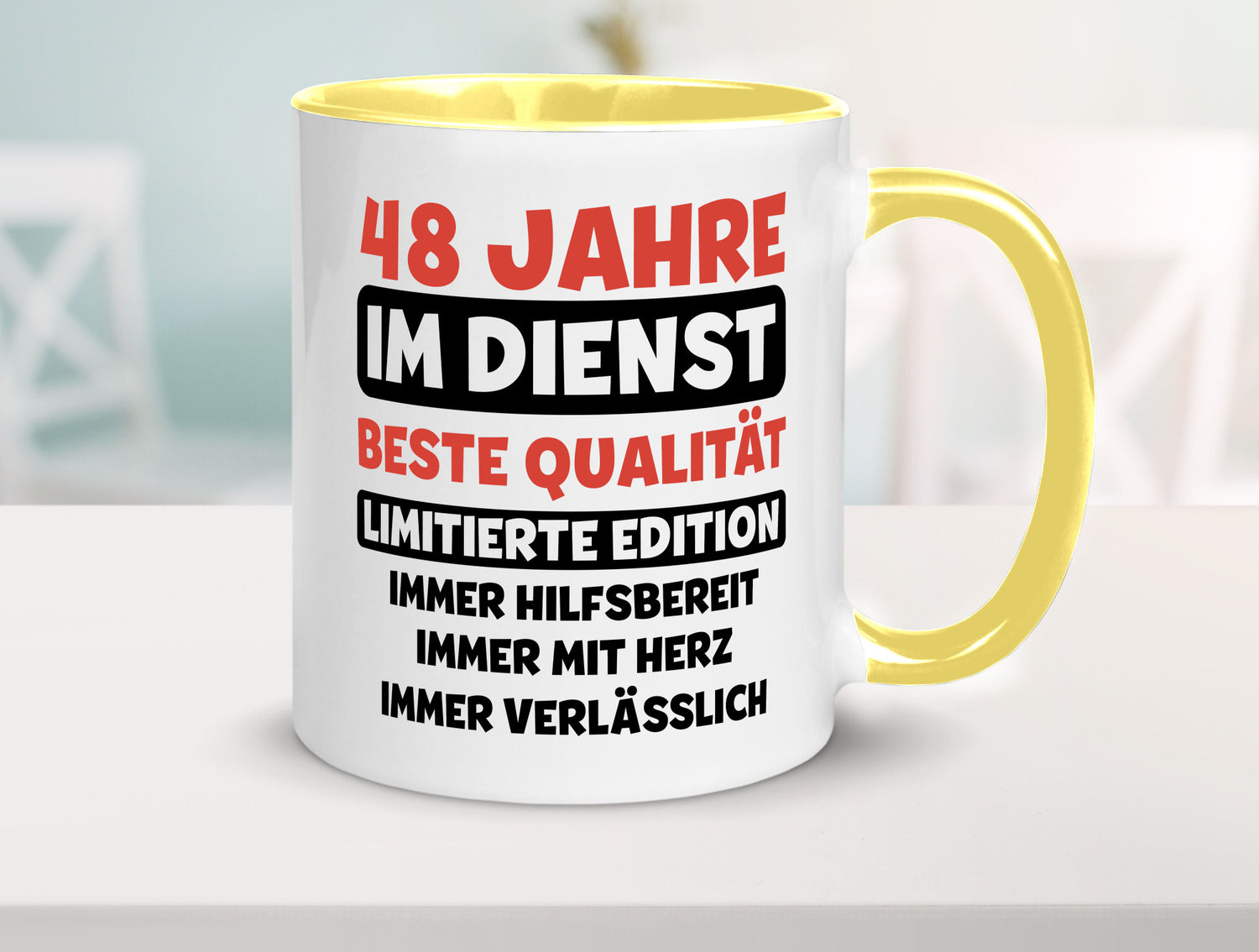 48 Jahre im Dienst | Jubiläum Arbeit v3 Humor Kollegen Büro Geschenkidee Tasse