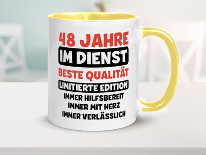 48 Jahre im Dienst | Jubiläum Arbeit v3 Humor Kollegen Büro Geschenkidee Tasse