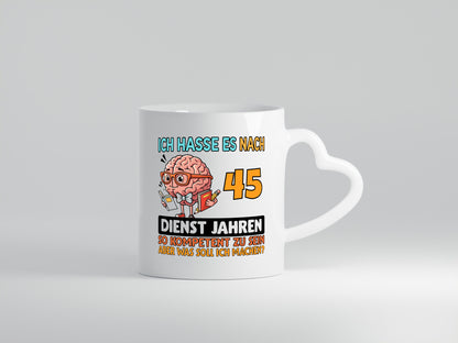 45 Jahre im Dienst | Arbeit Kompetent v2 Lustiger Spruch Geschenk Kollegen Büro