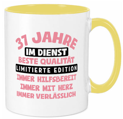 37 Jahre im Dienst | Jubiläum Arbeit v11 lustig Kollegen Büro Geschenk Tasse