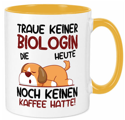 Traue keiner Biologin | Biologie Naturforscherin Geschenkidee Humor Tasse