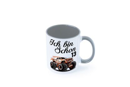 13. Geburtstag | Monster truck 13 Jahre Geschenkidee Humor Tasse