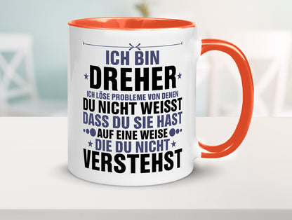 Löse Probleme: Dreher | Fräser lustiger Spruch Geschenk Humor Geschenkidee Tasse
