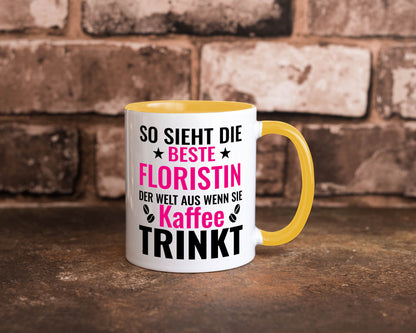 Kaffee trinkt: Floristin | Blumen Verkäuferin lustiger Spruch Geschenk Humor