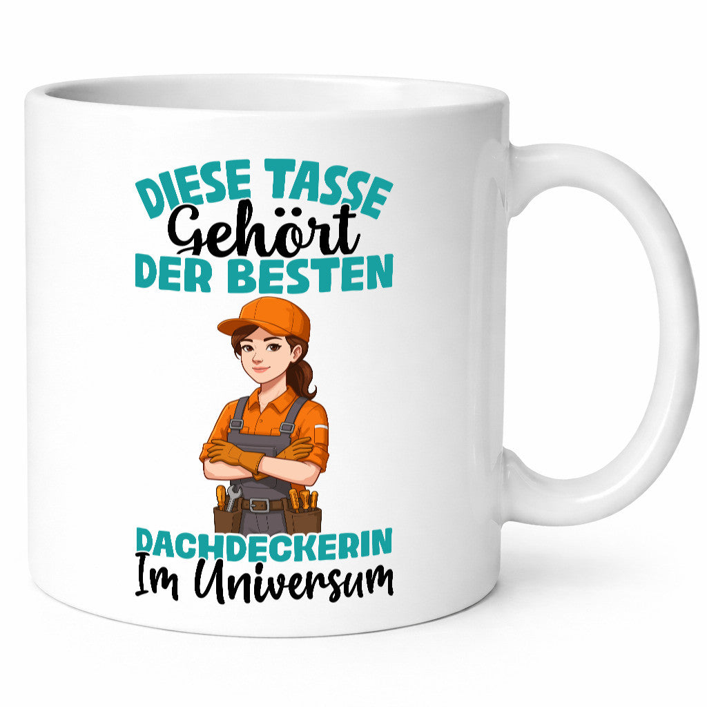 Im Universum: Dachdeckerin | Dachbau Hausbau lustiger Spruch Geschenk Humor