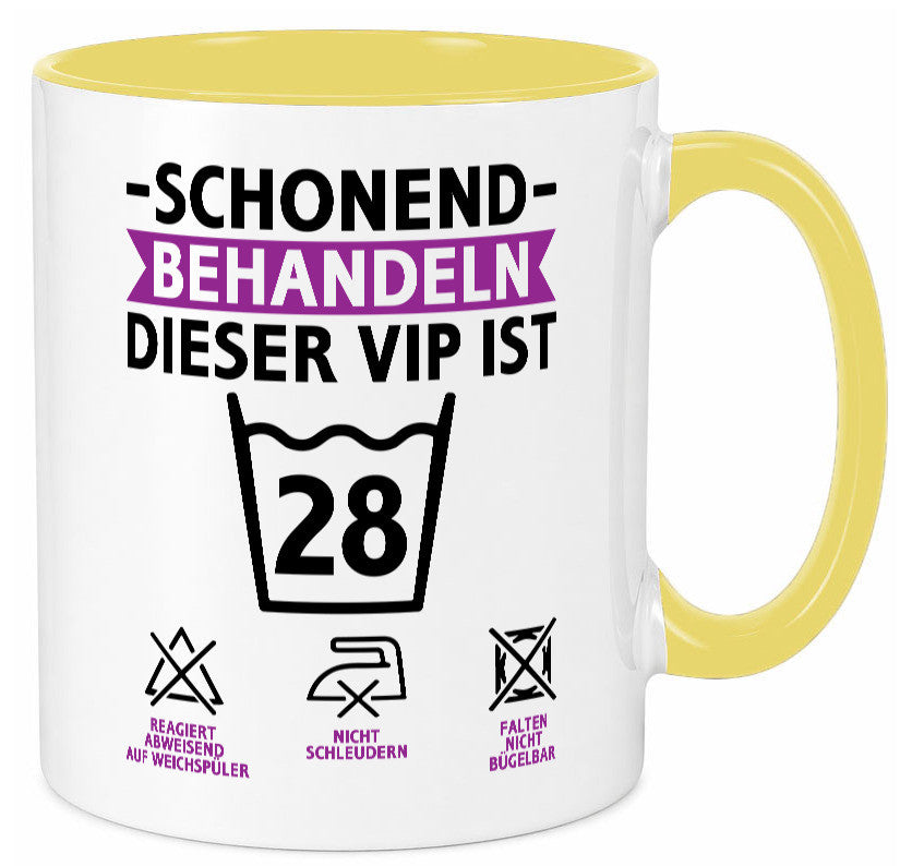 28 Geburtstag | schonend behandeln Jahre Humor Geschenkidee Tasse