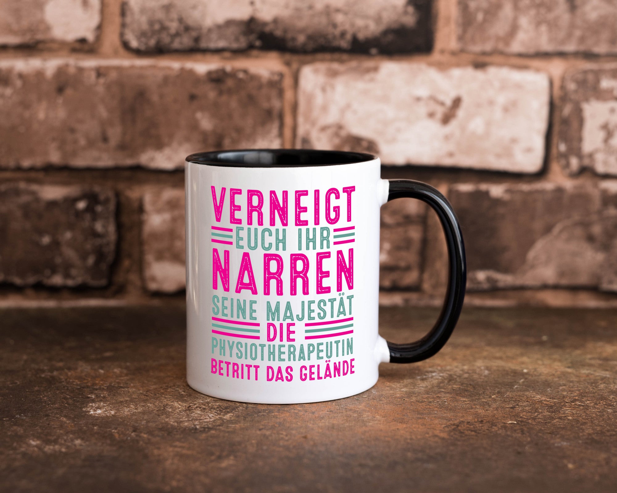 Verneigt euch: Physiotherapeutin Humor Geschenkidee Tasse