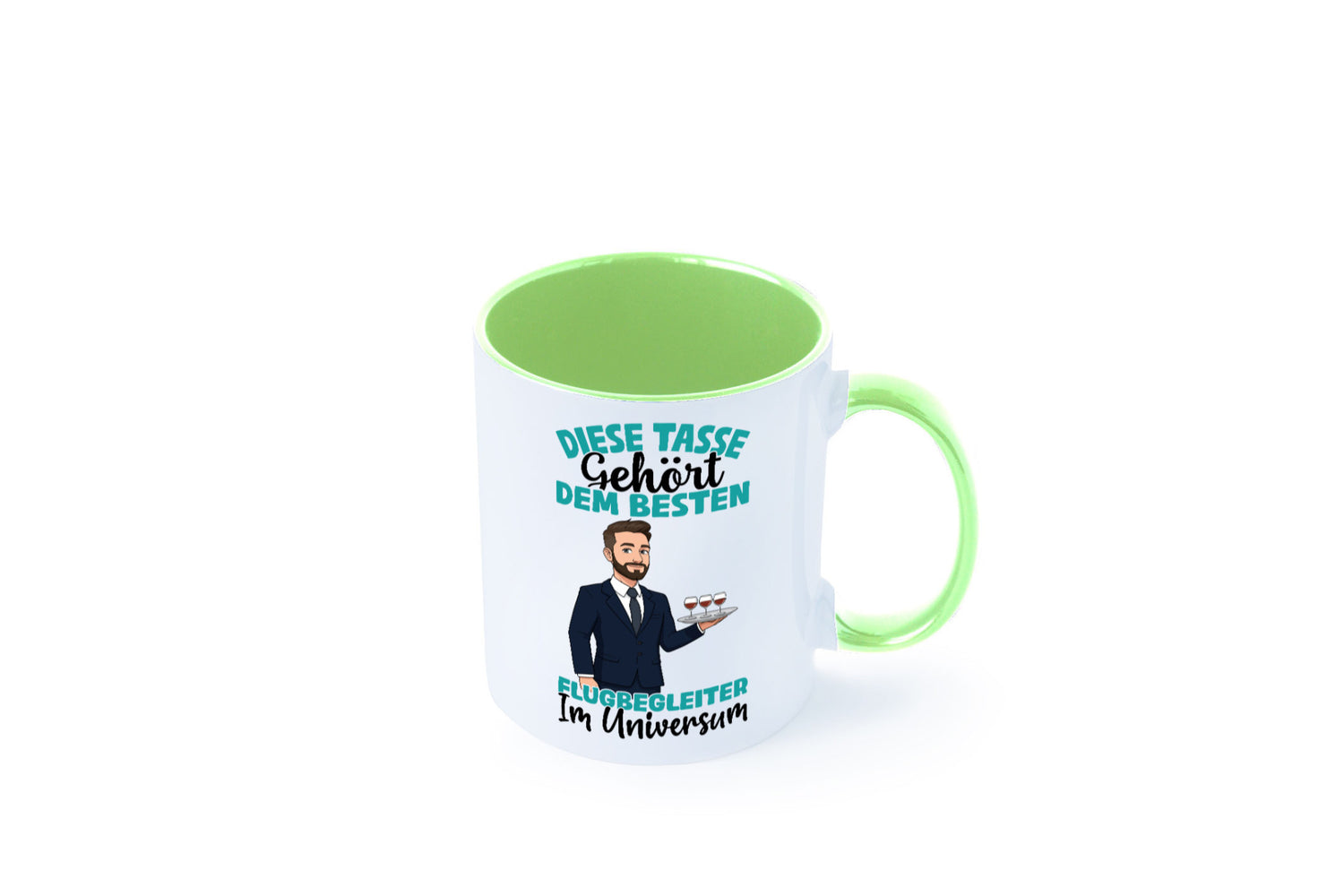 Im Universum: Flugbegleiter | Steward Flughafen Humor Geschenkidee Tasse