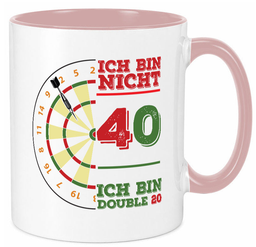 Ich bin nicht 40 double 80 | Dart spieler Geschenkidee Humor Tasse
