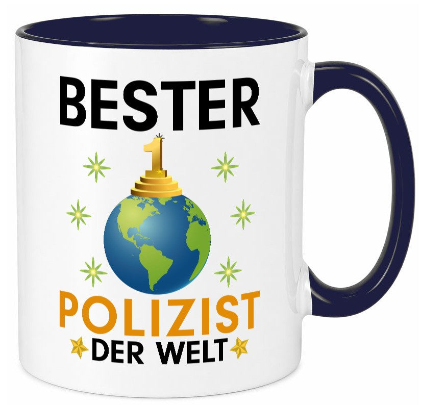 Welt Bester Polizist | Polizei lustiger Spruch Geschenk Humor Geschenkidee Tasse