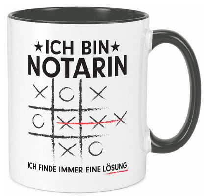 Löse Probleme: Notarin | Juristin Geschenk Humor Geschenkidee lustiger Spruch Tasse