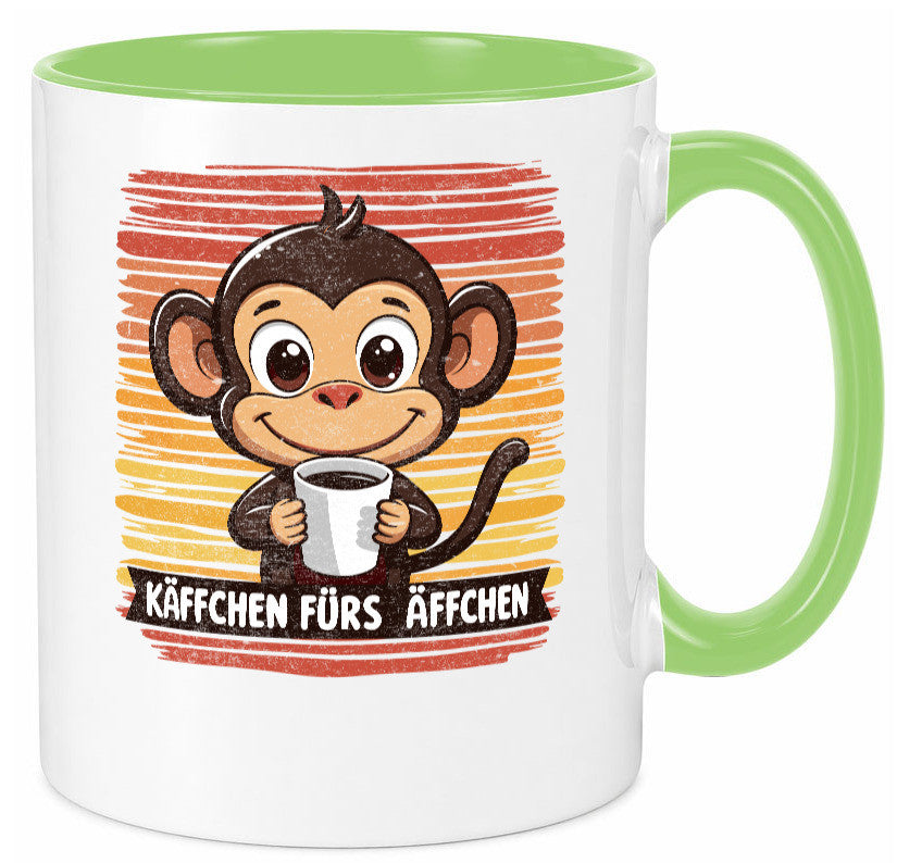 Käffchen fürs Ã„ffchen | Kaffeetrinker Affe v2 lustiger Spruch Geschenk Humor Tasse