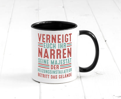 Verneigt euch: Heizungsinstallateur | Heizungsbauer Geschenk Humor Geschenkidee Tasse