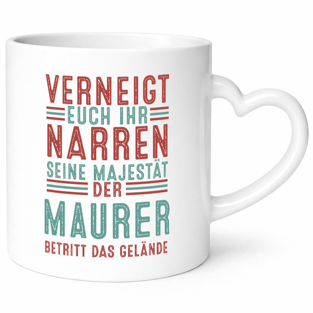 Verneigt euch: Maurer | Bau Handwerker lustiger Spruch Geschenk Humor