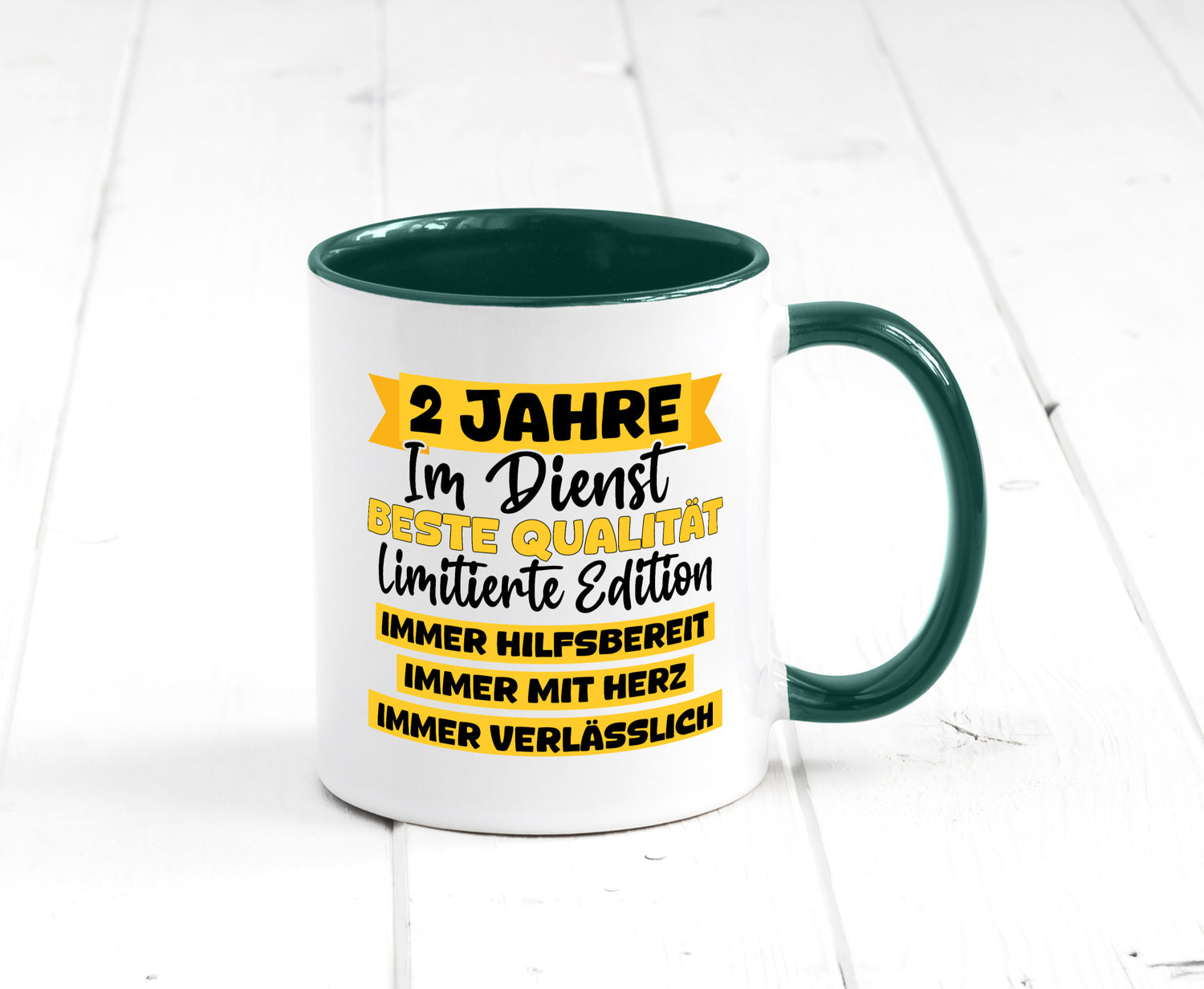 2 Jahre im Dienst | Jubiläum Arbeit v8 lustiger Spruch Geschenk Kollegen Büro