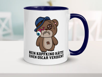 Mein Kopfkino hätte Oscar verdient | kaputter Bär Comic lustiger Spruch