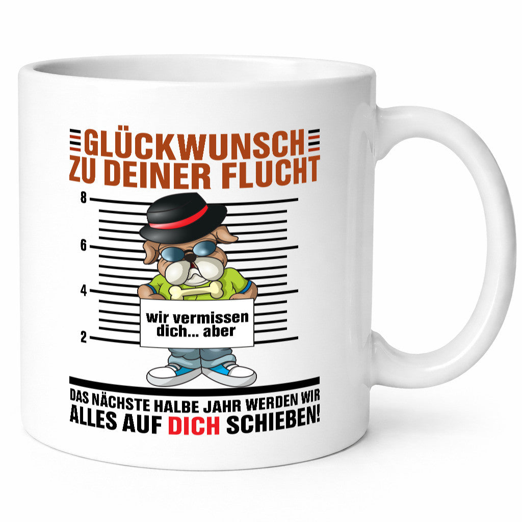 Glückwünsch zu deiner Flucht | Abschied Kollegen Arbeit lustiger Spruch