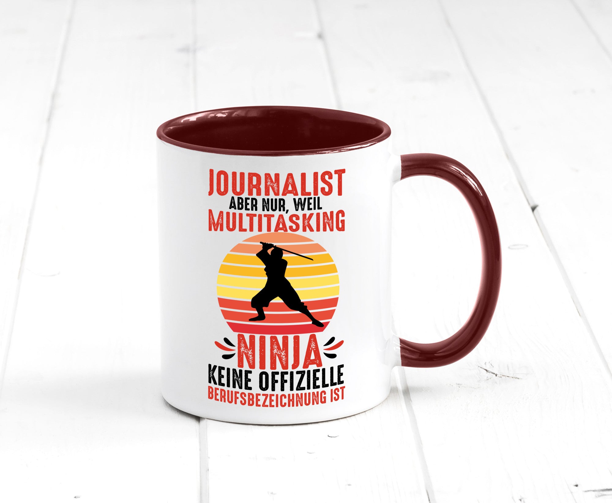 Journalist weil Multitasking Ninja kein Beruf ist Geschenk Arbeit Kollegen Büro
