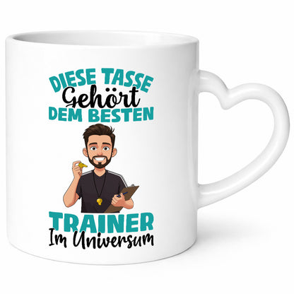Im Universum: Trainer | Verein Sport lustig Humor Geschenkidee Geschenk Tasse