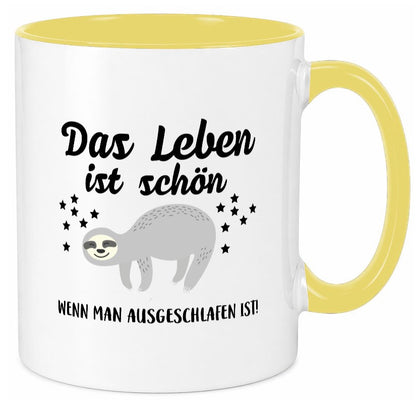 Schön ausgeschlafen | Morgenmuffel Motiv müde Geschenkidee Humor Tasse