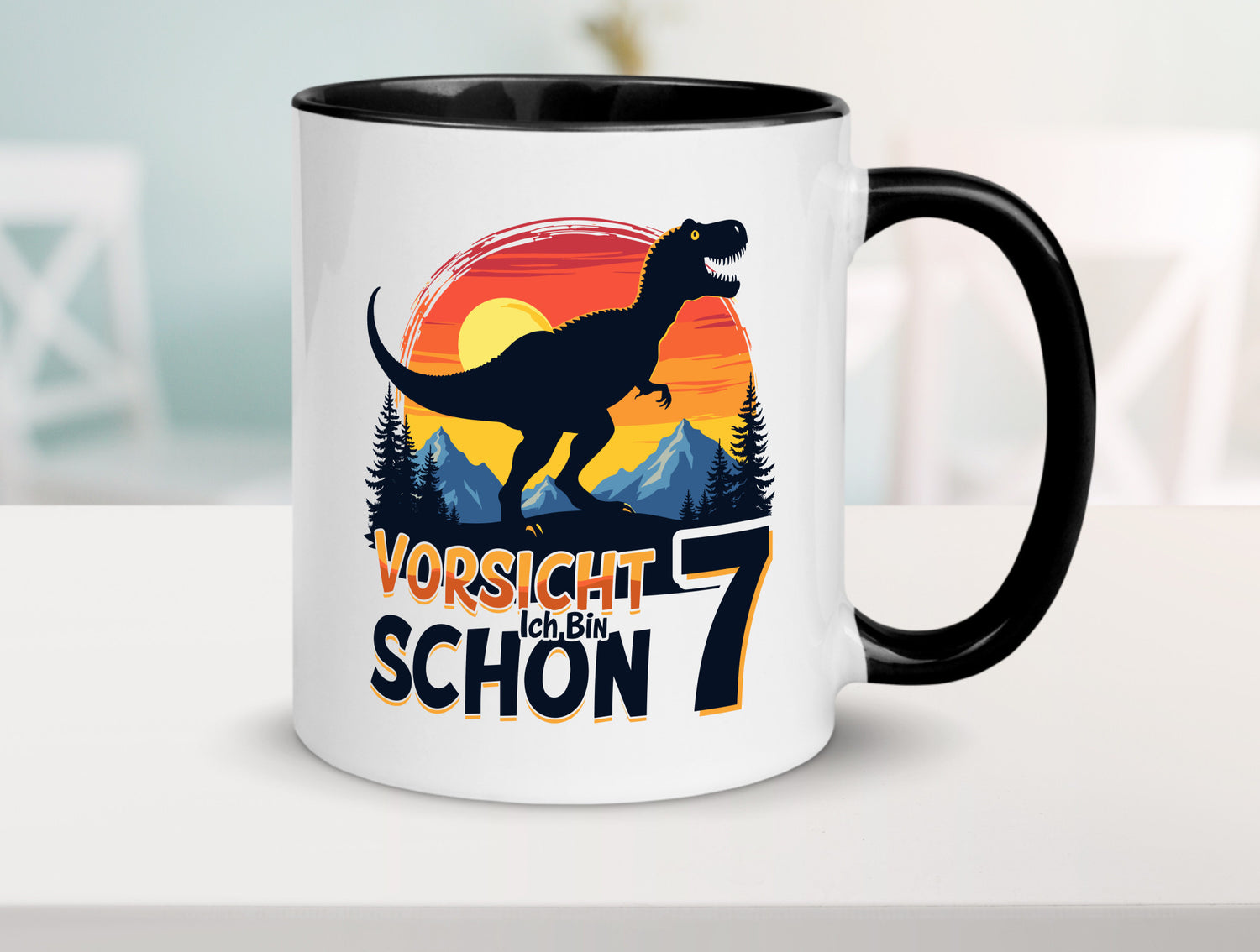 7. Geburtstag | 7 Jahre Dinosaurier v2 Geschenk Geschenkidee lustiger Spruch