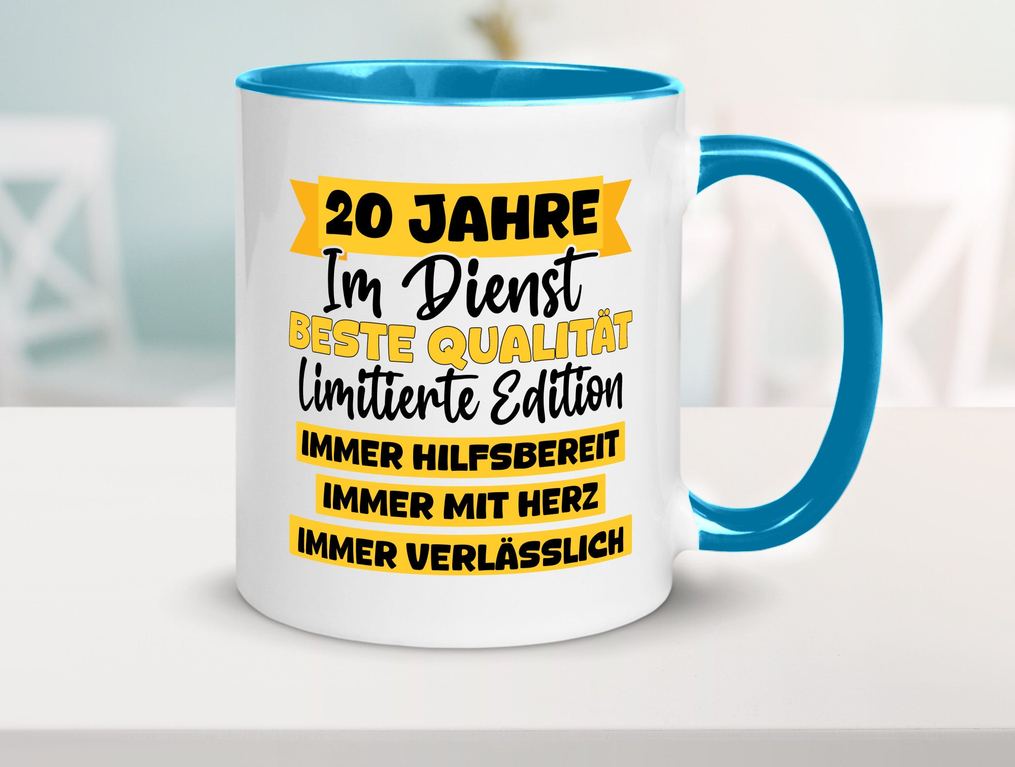 20 Jahre im Dienst | Jubiläum Arbeit v8 Geschenkidee Kollegen Büro Humor Tasse