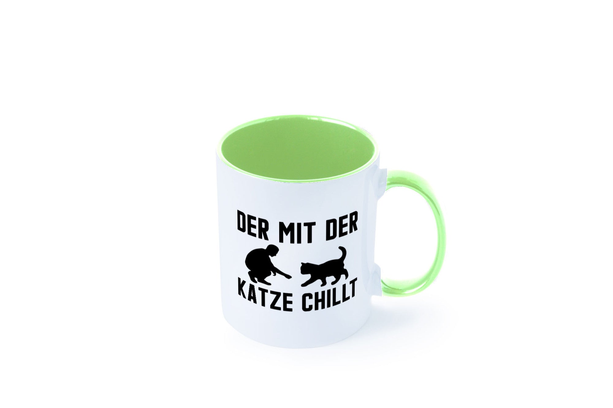 Mit der Katze | Chillen Katzenliebhaber Tierfreund lustiger Spruch Geschenk