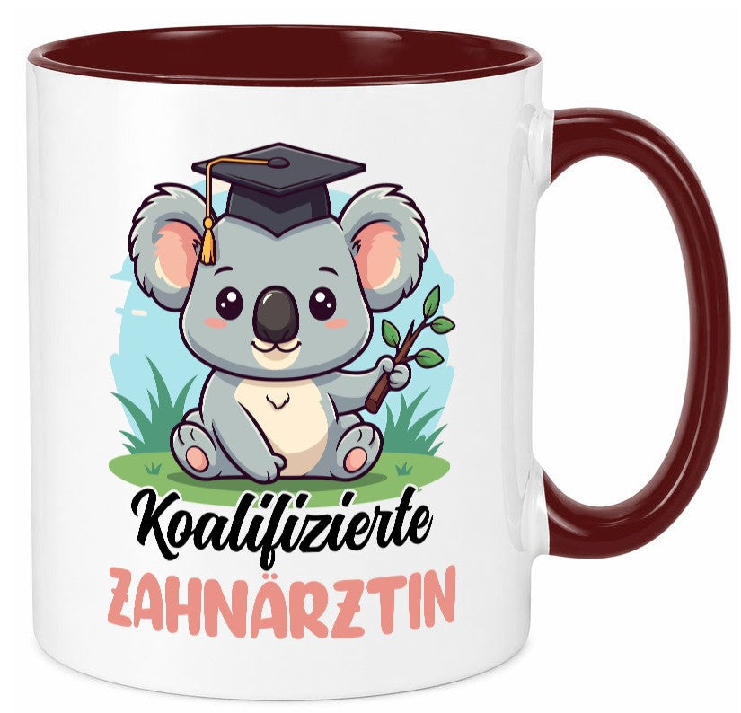 Koalifizierte Zahnärztin | Zahnmedizin Beruf Humor Arbeit Kollegen Büro Tasse