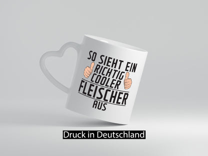 Richtig Cooler Fleischer | Schlachterei lustig Humor Geschenkidee Geschenk Tasse