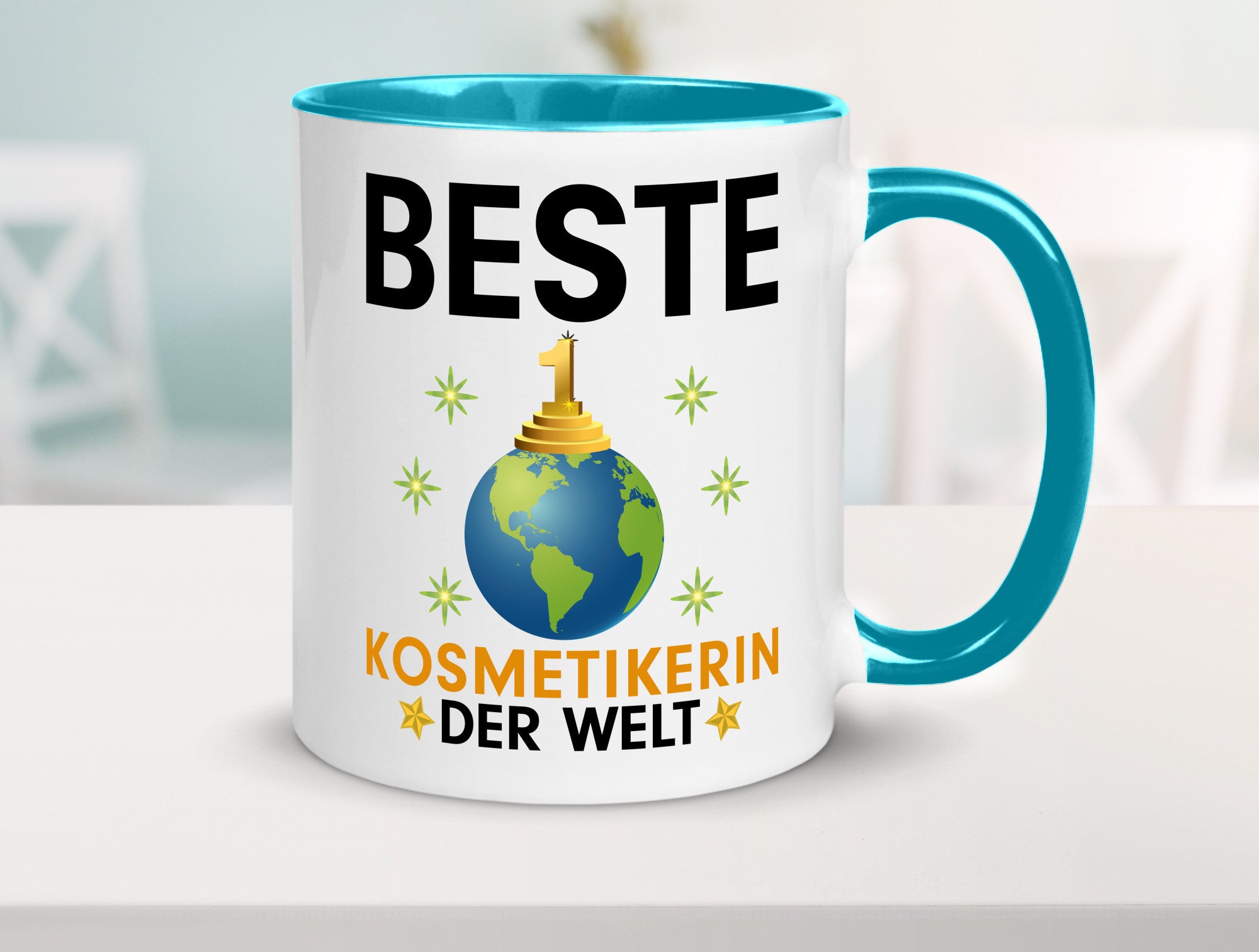 Welt Beste Kosmetikerin | Kosmetik Stylistin Visagistin Geschenkidee Humor Tasse