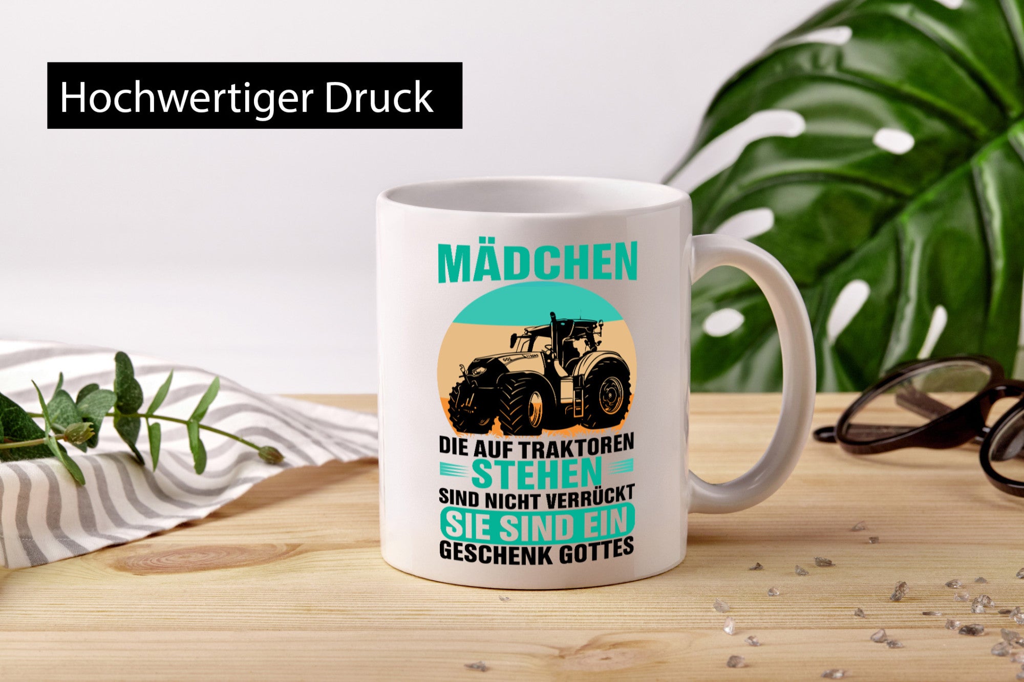Mädchen die auf Traktoren stehen | Landwirt Bauer lustiger Spruch Geschenk