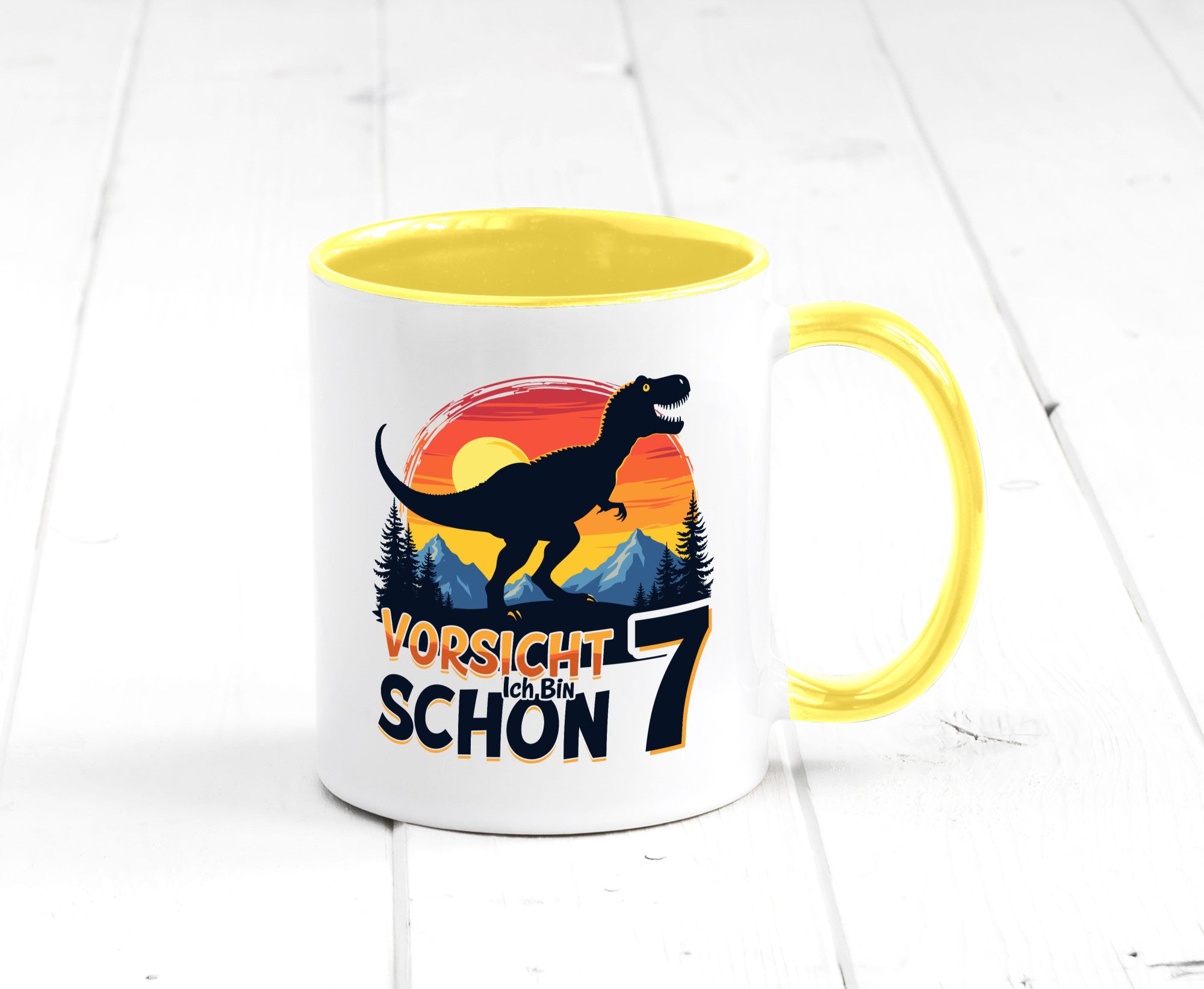 7. Geburtstag | 7 Jahre Dinosaurier v2 Geschenk Geschenkidee lustiger Spruch