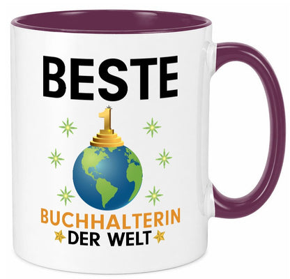 Welt Beste Buchhalterin | Buchhaltung Humor Geschenk Geschenkidee lustiger Tasse