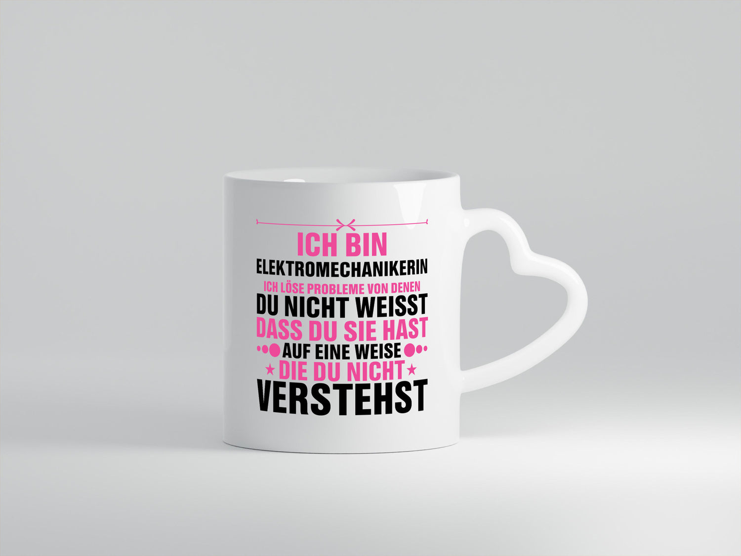 Löse Probleme: Elektromechanikerin | Mechanikerin v2 Geschenkidee Humor Tasse