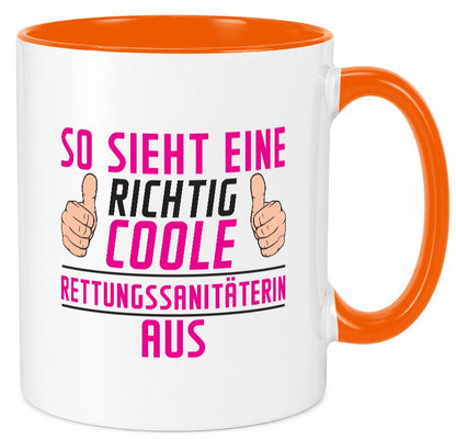 Richtig Coole Rettungssanitäterin | Sanitäter lustiger Spruch Geschenk Humor Tasse