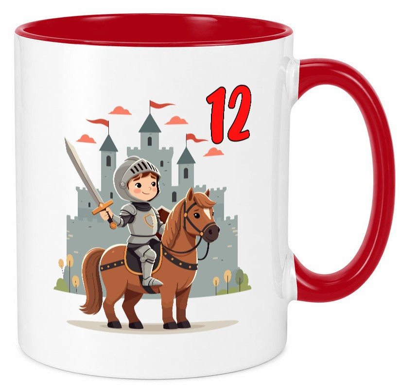 12. Geburtstag | 12 Jahre Ritter Junge Schloss lustiger Spruch Geschenk Tasse