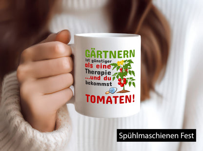 Gärtnern Therapie | Gartenhobby Tasse Garten Spruch Geschenk Humor Geschenkidee