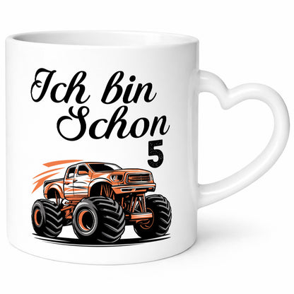 5. Geburtstag | Monster truck 5 Jahre lustig Geschenkidee Geschenk Tasse