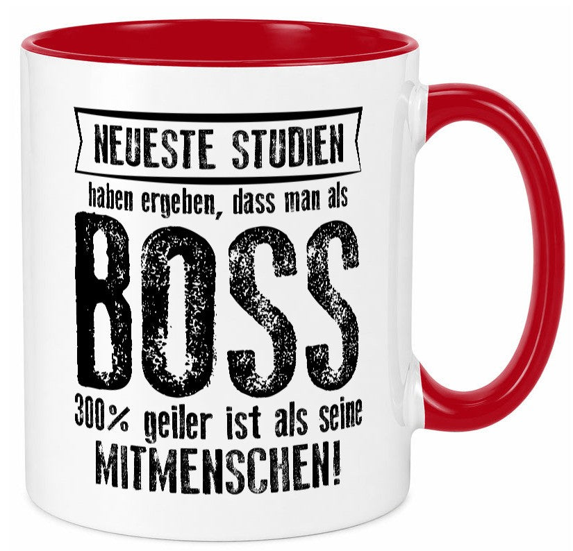 Neuste Studien: Boss | Führungskraft Vorgesetzter lustiger Spruch Geschenk Tasse