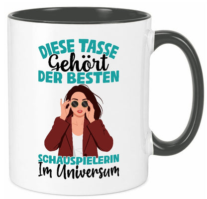 Im Universum: Schauspielerin | Theater Geschenkidee Humor Tasse