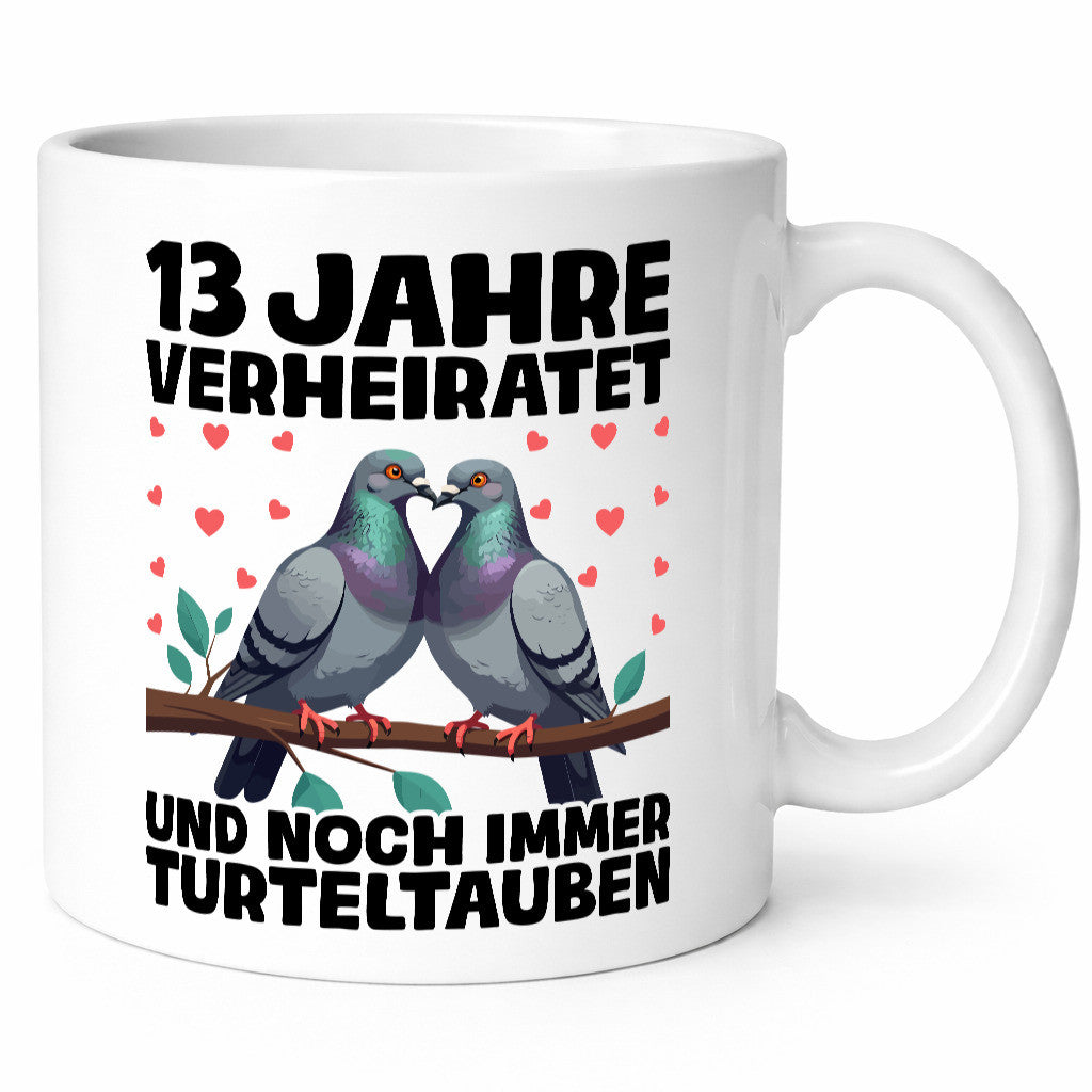 13 Jahre verheiratet | Turteltauben Ehe Ehepaar lustig Humor Geschenkidee
