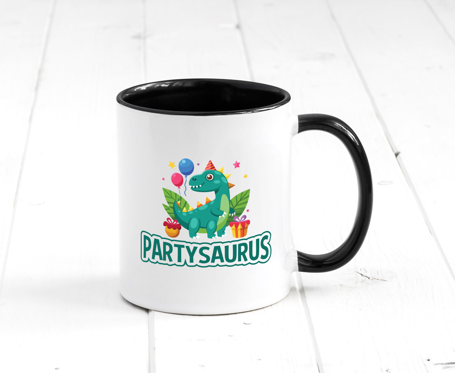 Partysaurus | Geburtstag Dinosaurier Luftballon Geschenkidee Humor Tasse