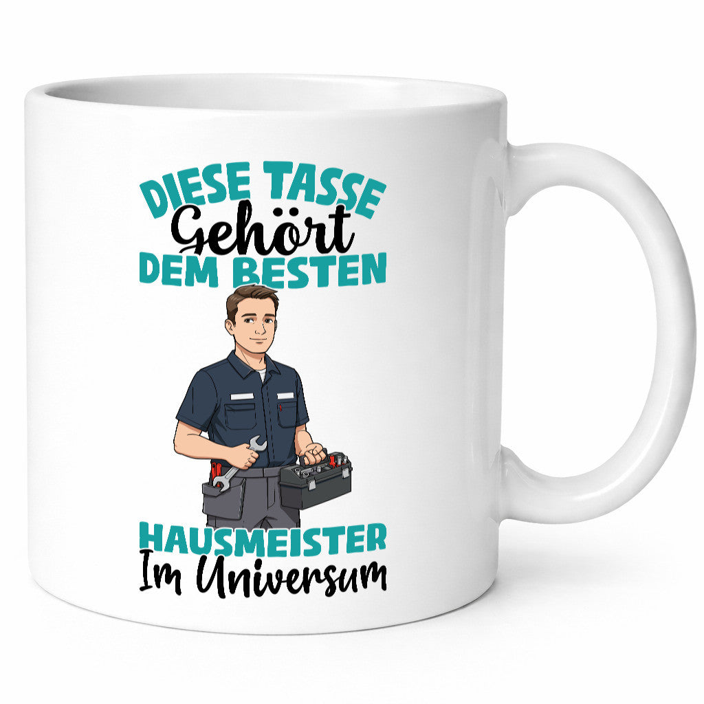 Im Universum: Hausmeister | Hauswart Geschenkidee Humor Tasse