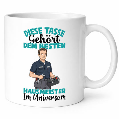 Im Universum: Hausmeister | Hauswart Geschenkidee Humor Tasse
