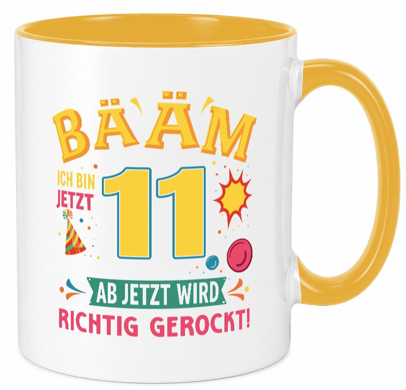 11. Geburtstag | 11 Jahre ab jetzt wird richtig gerockt lustig Geschenkidee Tasse