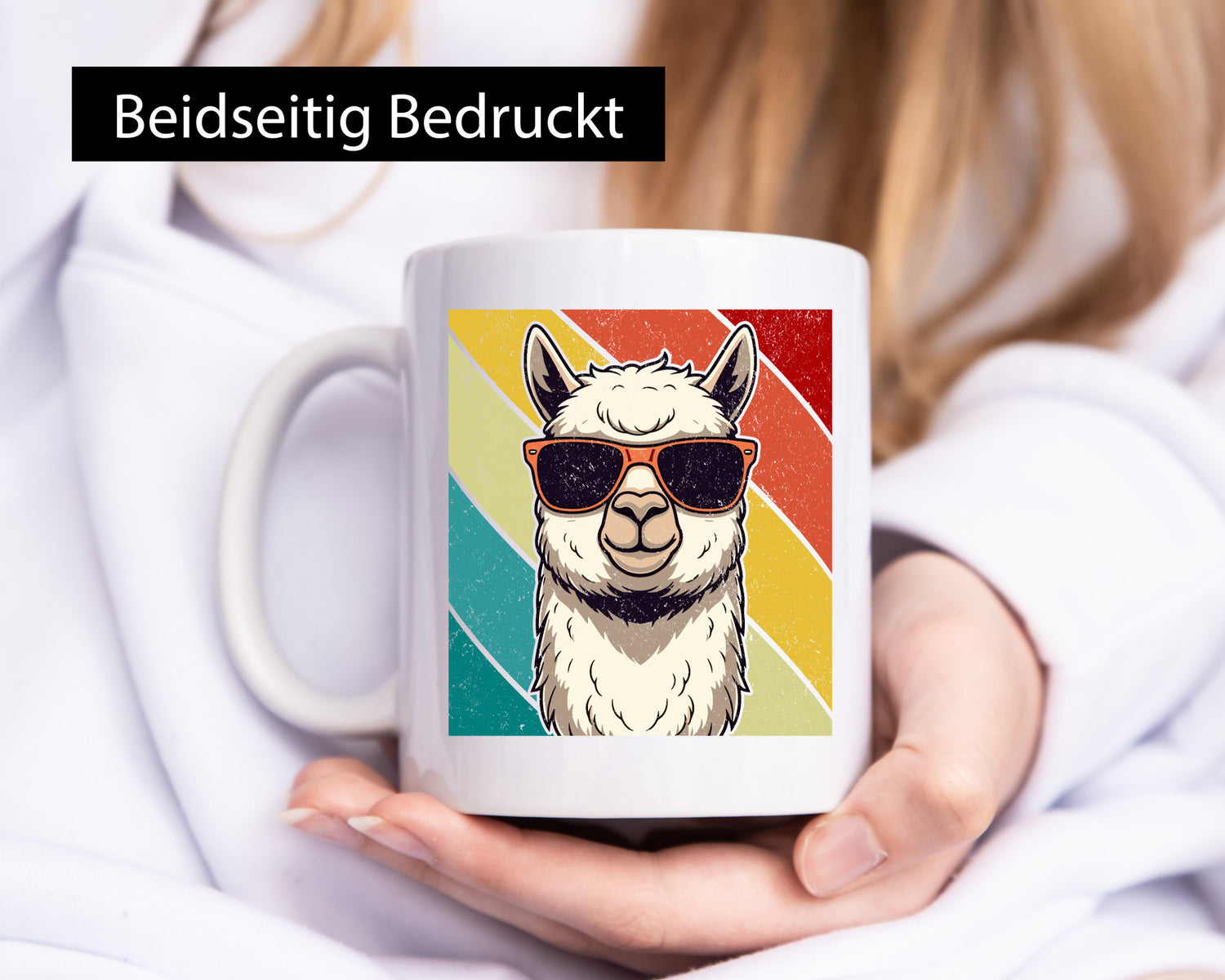 Lama | Retro Alpaka mit Sonnenbrille Geschenk Humor Geschenkidee lustiger