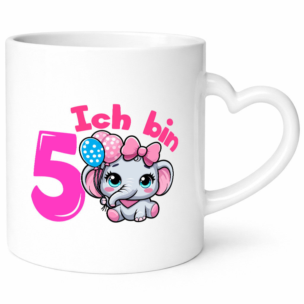 5. Geburtstag | 5 Jahre Elefant Mädchen Humor Geschenkidee Tasse
