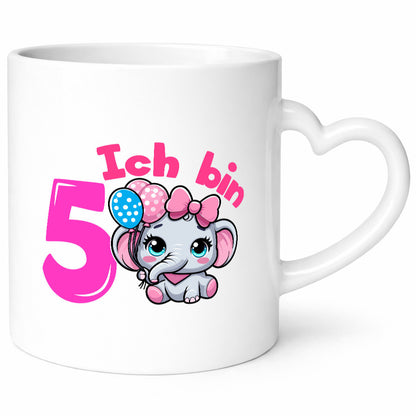 5. Geburtstag | 5 Jahre Elefant Mädchen Humor Geschenkidee Tasse